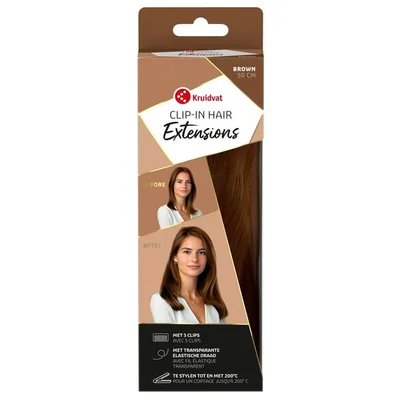 Kruidvat Brown Clip-In Hairextensions