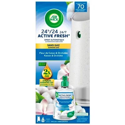 Air Wick Katoen & Orchidee Active Fresh Automatische Verstuiver