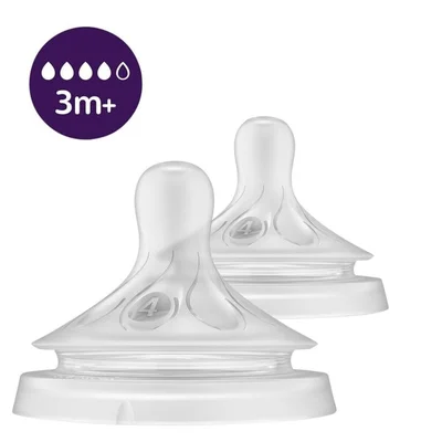 Philips Avent SCY964/02 3m+ Snelheid 4 Natuurlijke Zuigreflex Flesspenen