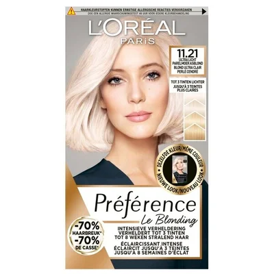 L'Oréal Paris Préférence Le Blonding 11.21 Ultra Licht Parelmoer Asblond Permanente Haarkleuring