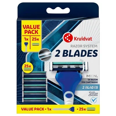 Kruidvat Men Tweevoudige Scheerapparaat Valuepack