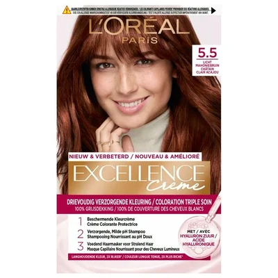 L'Oréal Paris Excellence Crème 5.5 Licht Mahonie Bruin Permanente Haarverf