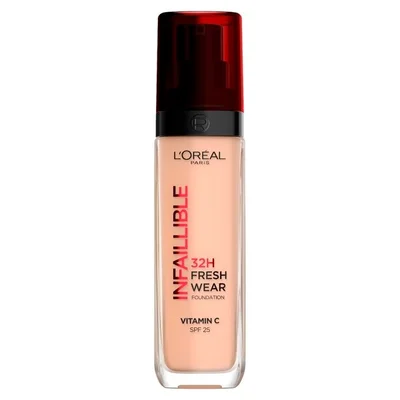 L'Oréal Paris Infaillible 145 Beige Rose SPF25 32H Fresh Wear Foundation