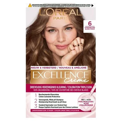 L'Oréal Paris Excellence Crème 6 Donkerblond Permanente Haarverf