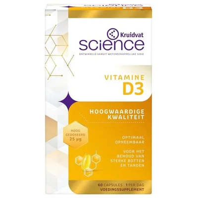 Kruidvat Science Vitamine D3 Softgels