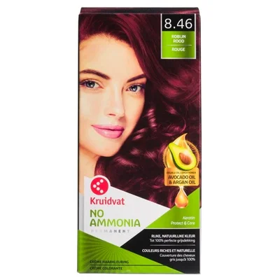Kruidvat No Ammonia 8.46 Robijn Rood Crème Haarkleuring