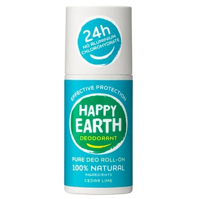 Happy Earth 100% Natural Cedar Lime Deodorant Roller