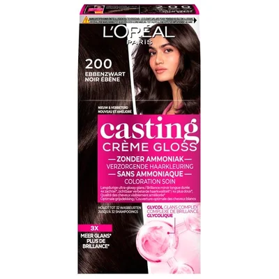 L'Oréal Paris Casting Créme Gloss 200 Intens Zwart Semi-Permanente Haarkleuring