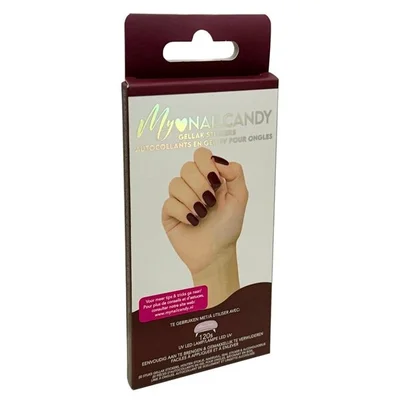 My Nailcandy Wine Red 2.0 Gellak Stickers