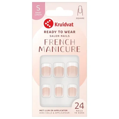 Kruidvat Salon Nails French Manicure Short Length Kunstnagels