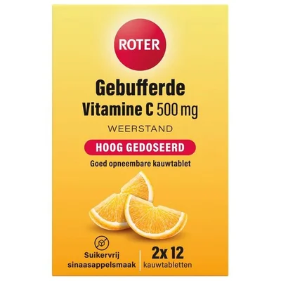 Roter Gebufferde Vitamine C 500mg Kauwtabletten