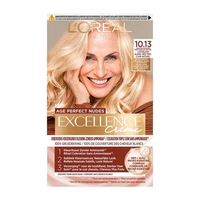 L'Oréal Paris Age Perfect Nudes Excellence Crème 10.13 Natuurlijk Extra Lichtblond Haarkleuring