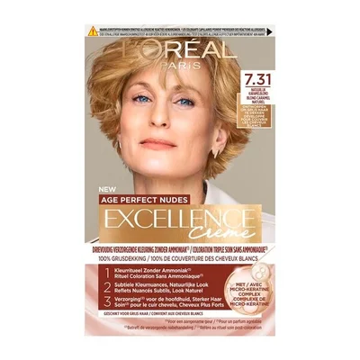 L'Oréal Paris Age Perfect Nudes Excellence Crème 7.31 Natuurlijk Karamelblond Haarkleuring