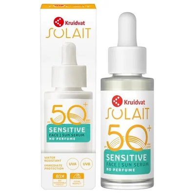 Kruidvat Solait Sensitive SPF50+ Face Sun Serum
