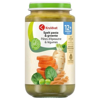 Kruidvat 12+M Bio Speltpasta & Groente Maaltijd