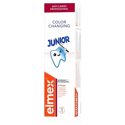 Elmex Junior Color Changing 6-12 Jaar Tandpasta