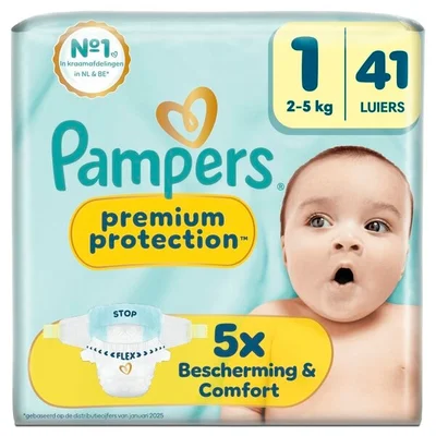 Pampers Premium Protection Maat 1 Luiers