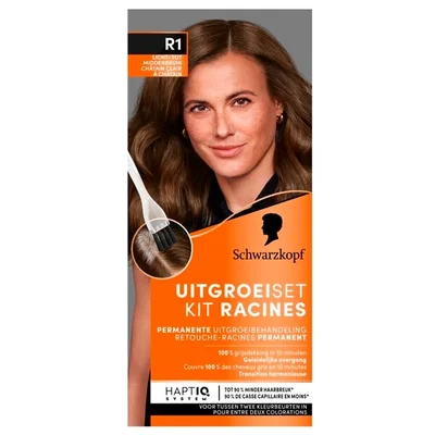 Schwarzkopf R1 Licht- Tot Middenbruin Haarverf Uitgroeiset