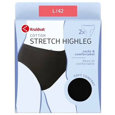 Kruidvat Cotton Stretch Highleg Damesslip