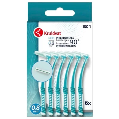 Kruidvat 90° 0,8mm Interdentale Borsteltjes