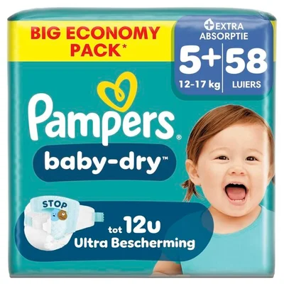 Pampers Baby-Dry Maat 5+ Luiers
