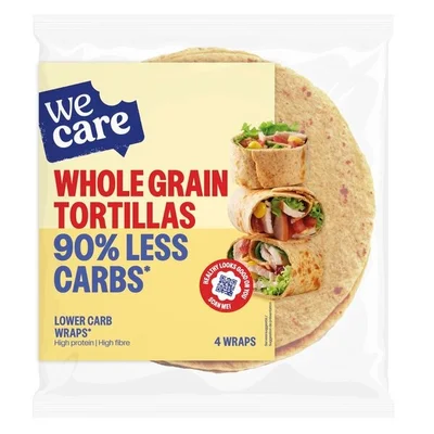 WeCare Whole Grain Tortillas Lower Carb Wraps