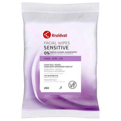 Kruidvat Sensitive Gezichtsreinigingsdoekjes