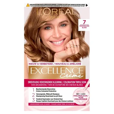 L'Oréal Paris Excellence Crème 7 Middenblond Permanente Haarverf