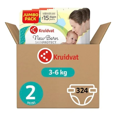 Kruidvat NewBorn Mini Maat 2 Luiers Volumedoos