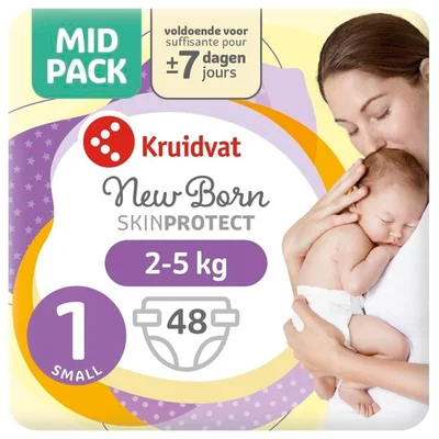 Kruidvat NewBorn Small Maat 1 Luiers Midpack