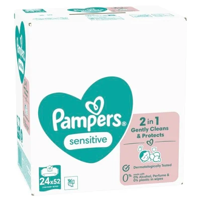 Pampers Sensitive 0% Plastic Babydoekjes