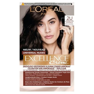 L'Oréal Paris Excellence Crème Universal Nudes 2U Zeer Donkerbruin Permanente Haarkleuring