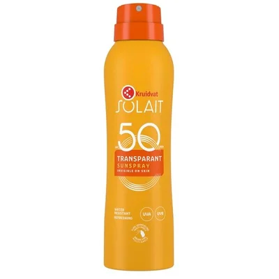 Kruidvat Solait Transparant SPF50 Refreshing Sunspray