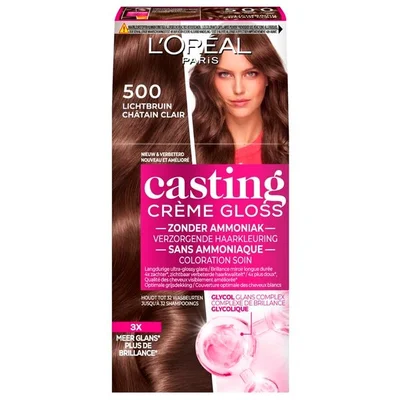 L'Oréal Paris Casting Créme Gloss 500 Lichtbruin Semi-Permanente Haarkleuring