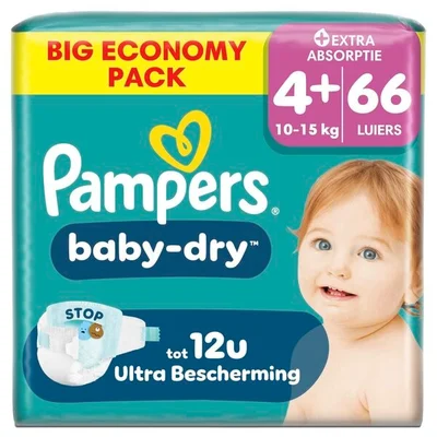 Pampers Baby-Dry Maat 4+ Luiers