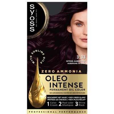 Syoss Oleo Intense 3-33 Intens Aubergine Permanente Haarkleuring