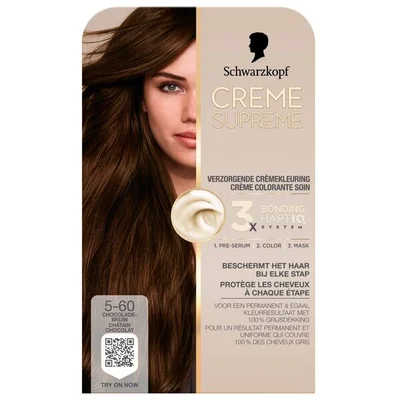Schwarzkopf Creme Supreme 5-60 Chocolade Bruin Verzorgende Crèmekleuring