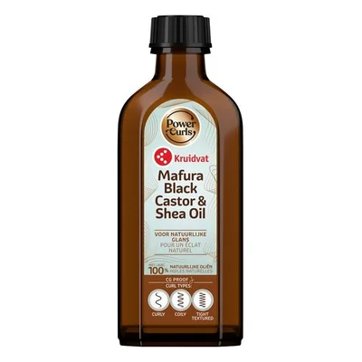 Kruidvat Power Curls Mafura Black Castor & Shea Oil Haarolie