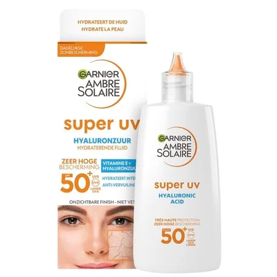 Garnier Ambre Solaire Super Uv Hyaluronzuur SPF50+ Hydraterende Fluid