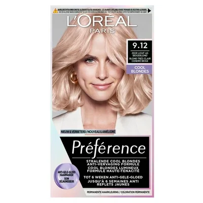 L'Oréal Paris Préférence Cool Blondes 9.12 Zeer Licht As Beigeblond Permanente Haarkleuring