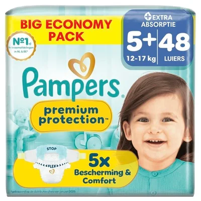 Pampers Premium Protection Maat 5+ Luiers