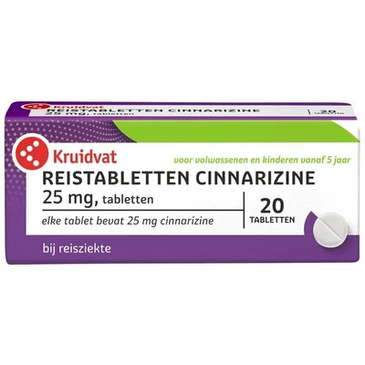 Kruidvat Cinnarizine 25mg Tabletten
