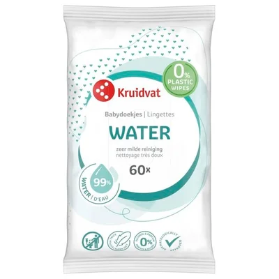 Kruidvat Water Plasticvrije Babydoekjes