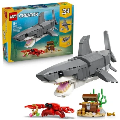 LEGO Creator 31381 3-in-1 Woeste Haai met Schatkist