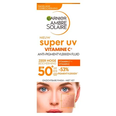 Garnier Ambre Solaire Super Uv Vitamine C SPF50+ Anti-Pigmentvlekken Fluid