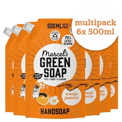 Marcel's Green Soap Sinaasappel & Jasmijn Handzeep Navulling
