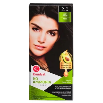 Kruidvat No Ammonia 2.0 Diep Zwart Crème Haarkleuring