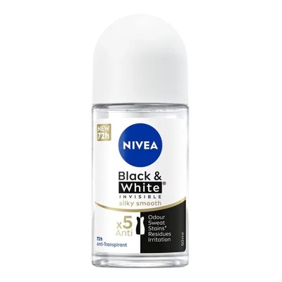 NIVEA Black & White Invisible Silky Smooth Antitranspirant Roller