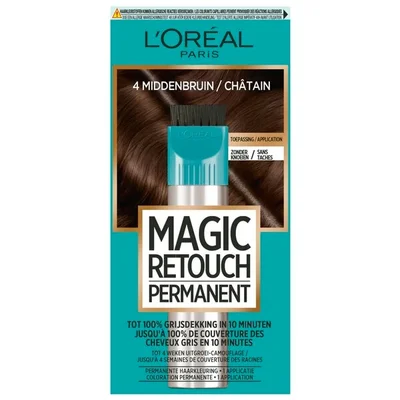 L'Oréal Paris Magic Retouch 4 Middenbruin Permanente Haarkleuring