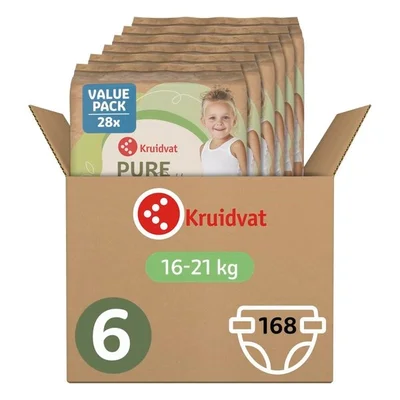 Kruidvat Pure & Soft Maat 6 Luiers Volumedoos